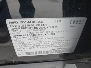 2018 Audi Q5 Premium Plus z VIN WA1BNAFY6J2100245, wystawiony jako IAAI lot #42295572 z przebiegiem 73 731 mil mil oraz . Historia ofert i sprzedaży dostępna na DreamBid. Obrazek 9.