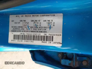 2010 Mazda 3 s Grand Touring with VIN JM1BL1H6XA1200135, listed as a IAAI auction lot 41614343 with 173,794 mi miles. Bid and sale history available at carsss.com. Image 9.