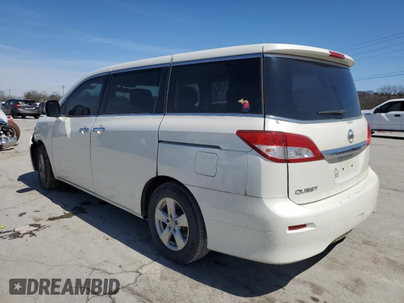 2014 Nissan Quest S with VIN JN8AE2KP0E9105740, listed as a Copart auction lot 50235265 with 0 mi miles and Salvage Title. Bid and sale history available at carsss.com. Image 2.