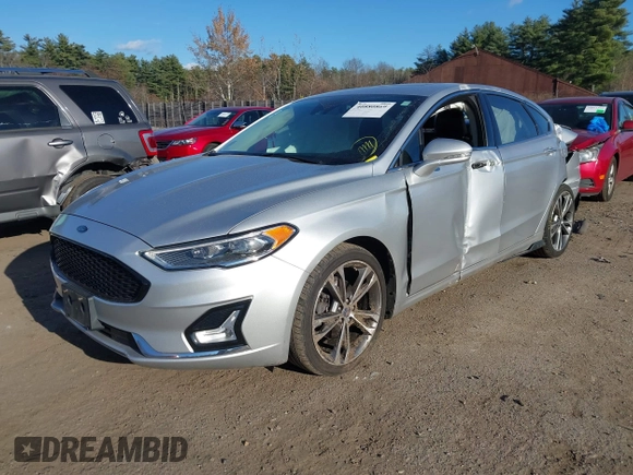 2019 Ford Fusion Titanium with VIN 3FA6P0K97KR269817, listed as a IAAI auction lot 40880869 with 93,025 mi miles. Bid and sale history available at carsss.com. Image 22.