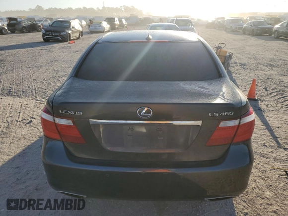 2007 Lexus LS 460 with VIN JTHBL46F075028914, listed as a Copart auction lot 49012595 with 184,573 mi miles and Salvage Title. Bid and sale history available at DreamBid. Image 6.