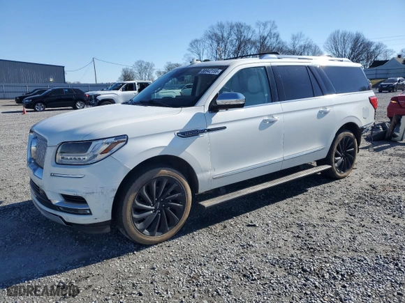 2021 Lincoln Navigator L Black Label with VIN 5LMJJ3TT3MEL03929, listed as a Copart auction lot 88942155 with 55,633 mi miles and Salvage Title. Bid and sale history available at carsss.com. Image 1.