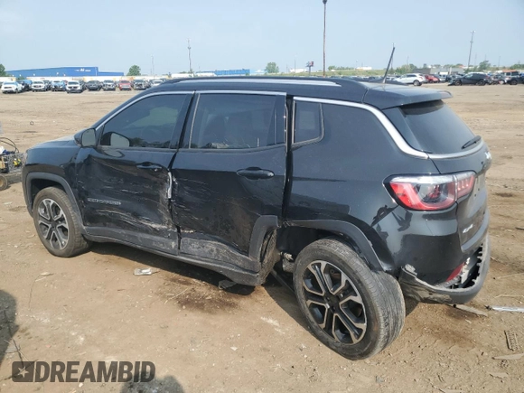 2022 Jeep Compass High Altitude with VIN 3C4NJDCB2NT120903, listed as a Copart auction lot 59476795 with 45,620 mi miles and Salvage title. Bid and sale history available at DreamBid. Image 2.