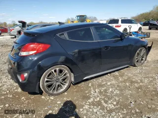 2016 Hyundai Veloster Turbo with VIN KMHTC6AE7GU249962, listed as a Copart auction lot 52281215 with 92,878 mi miles and Salvage Title. Bid and sale history available at carsss.com. Image 3.