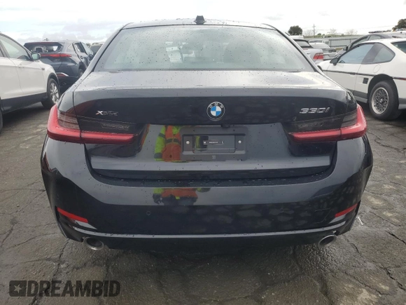 2023 BMW 3 Series 330i xDrive with VIN 3MW89FF0XP8D57640, listed as a Copart auction lot 45045985 with 24,368 mi miles and Salvage Title. Bid and sale history available at carsss.com. Image 6.