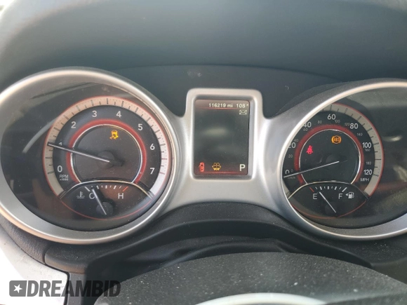 2017 Dodge Journey SXT with VIN 3C4PDDBG7HT592595, listed as a Copart auction lot 60960865 with 116,219 mi miles and Salvage title. Bid and sale history available at DreamBid. Image 9.