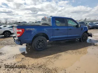 2022 Ford F-150 XL with VIN 1FTEW1EP3NFA76820, listed as a Copart auction lot 52161725 with 32,265 mi miles and Salvage Title. Bid and sale history available at carsss.com. Image 3.