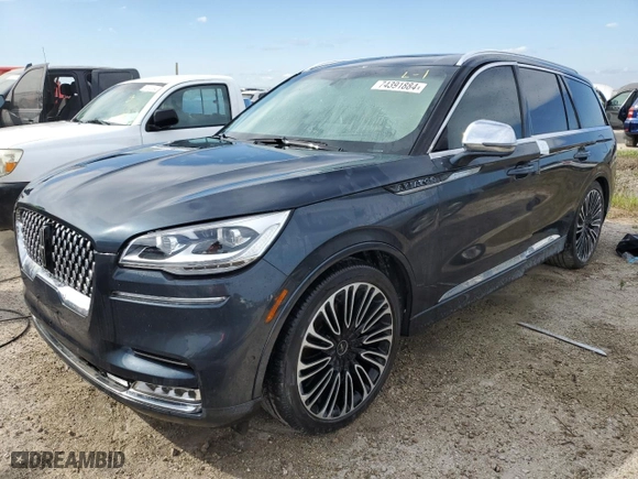 2021 Lincoln Aviator Black Label with VIN 5LM5J9XC6MGL00722, listed as a Copart auction lot 74391884 with 20,744 mi miles and Non Repairable. Bid and sale history available at carsss.com. Image 1.