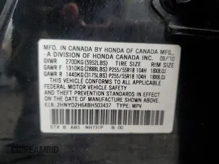 2011 Acura MDX Tech Pkg with VIN 2HNYD2H64BH503437, listed as a Copart auction lot 53913015 with 168,959 mi miles and Clean Title. Bid and sale history available at carsss.com. Image 13.