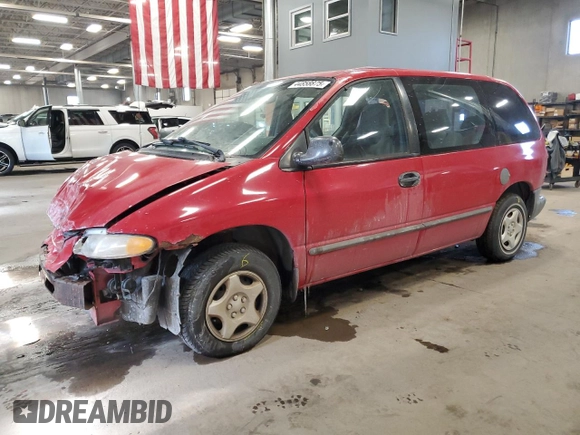2000 Dodge Caravan with VIN 2B4GP25B5YR501156, listed as a Copart auction lot 44858875 with 121,125 mi miles and Salvage title. Bid and sale history available at DreamBid. Image 1.