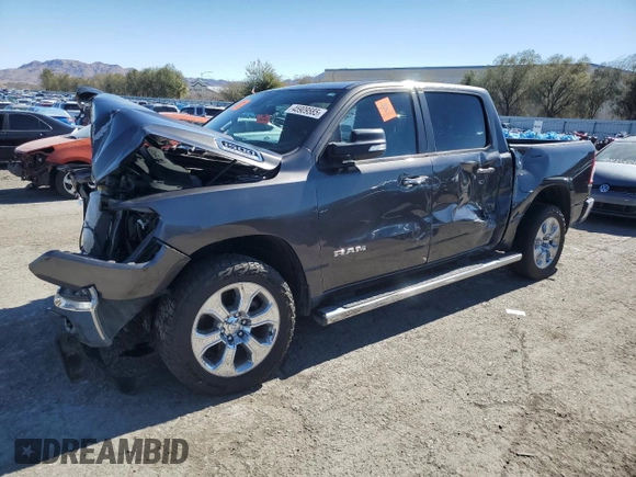 2020 Ram 1500 Big Horn with VIN 1C6SRFFT2LN402409, listed as a Copart auction lot 45909585 with 0 mi miles and Salvage Title. Bid and sale history available at carsss.com. Image 1.