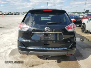 2015 Nissan Rogue SV with VIN KNMAT2MTXFP508634, listed as a Copart auction lot 52416055 with 143,703 mi miles and Salvage Title. Bid and sale history available at carsss.com. Image 6.