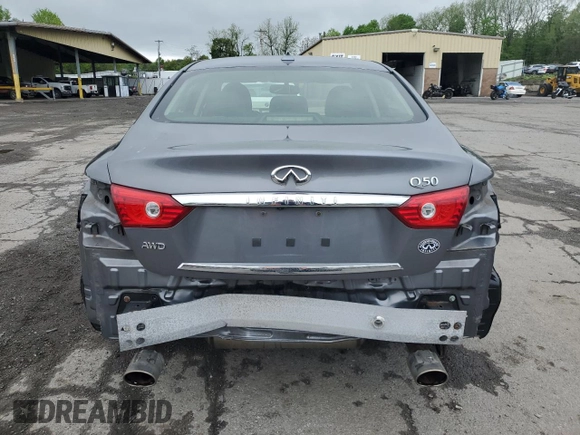 2015 Infiniti Q50 Premium with VIN JN1BV7AR6FM419944, listed as a Copart auction lot 55504355 with 101,886 mi miles and Salvage Title. Bid and sale history available at DreamBid. Image 6.