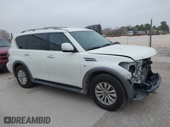 2020 Nissan Armada SV with VIN JN8AY2ND4LX016965, listed as a IAAI auction lot 41426843 with 62,523 mi miles. Bid and sale history available at carsss.com. Image 12.