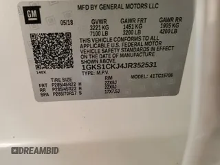 2018 GMC Yukon Denali with VIN 1GKS1CKJ4JR352531, listed as a Copart auction lot 43398305 with 73,781 mi miles and Salvage Title. Bid and sale history available at carsss.com. Image 13.