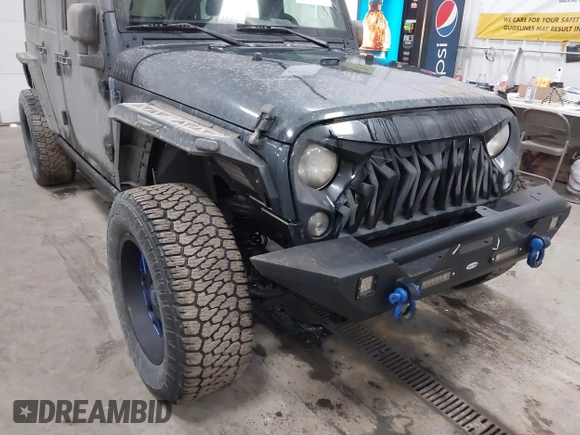 2018 Jeep Wrangler JK Unlimited Sport with VIN 1C4BJWDG0JL867687, listed as a IAAI auction lot 41426838 with 78,116 mi miles. Bid and sale history available at carsss.com. Image 6.