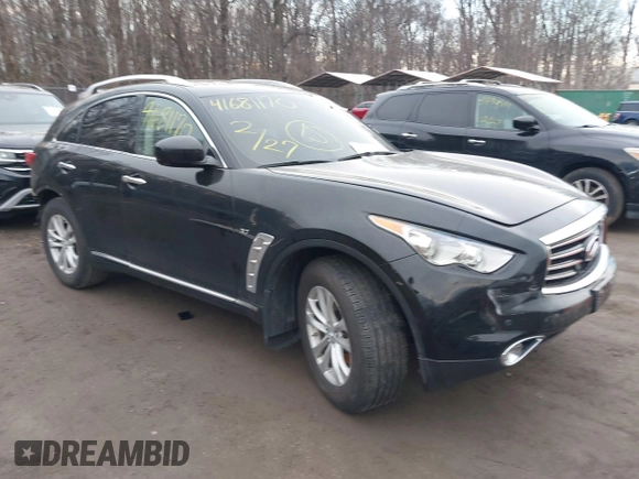 2016 Infiniti QX70 with VIN JN8CS1MWXGM752436, listed as a IAAI auction lot 41681170 with 130,208 mi miles and . Bid and sale history available at DreamBid. Image 1.
