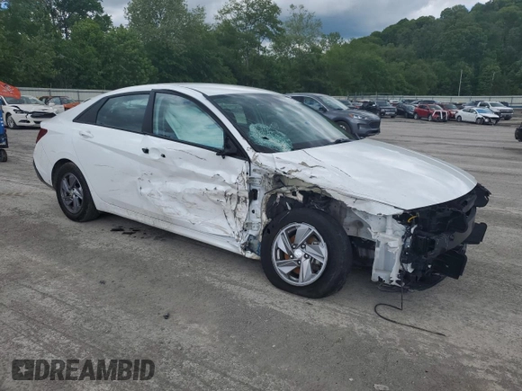 2024 Hyundai Elantra SE with VIN KMHLL4DG5RU810549, listed as a Copart auction lot 58178425 with 27,195 mi miles and Salvage title. Bid and sale history available at DreamBid. Image 4.