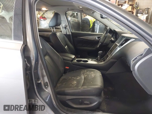 2015 Infiniti Q50 Premium with VIN JN1BV7AR6FM398836, listed as a IAAI auction lot 41836719 with 57,804 mi miles. Bid and sale history available at carsss.com. Image 5.