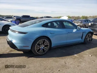 2023 Porsche Taycan with VIN WP0AA2Y11PSA11164, listed as a Copart auction lot 50695385 with 23,833 mi miles and Salvage Title. Bid and sale history available at DreamBid. Image 3.