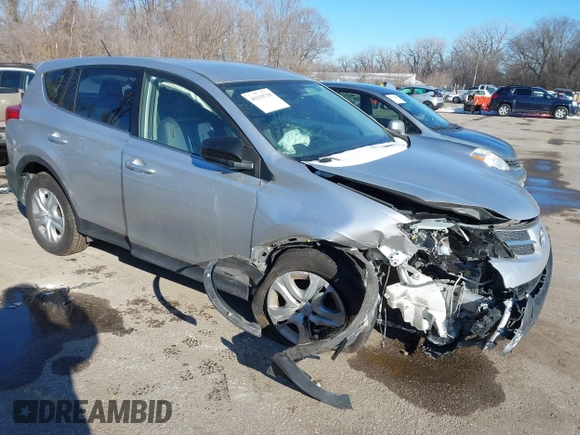 2015 Toyota RAV4 LE with VIN JTMBFREV8FJ050857, listed as a IAAI auction lot 41319739 with 144,441 mi miles. Bid and sale history available at carsss.com. Image 1.