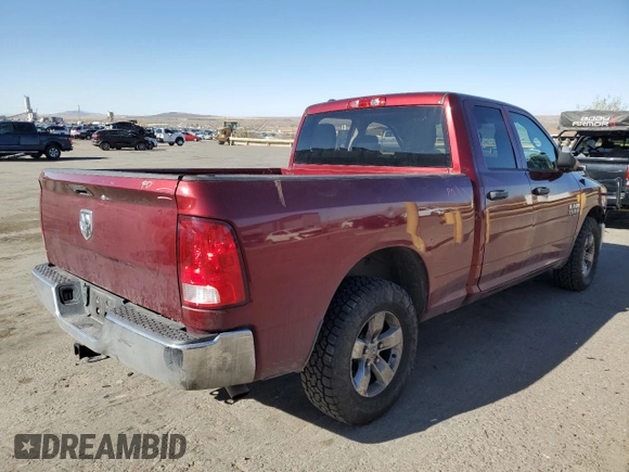 2021 Ram 1500 Tradesman with VIN 1C6RR6FG6MS534383, listed as a Copart auction lot 48486055 with 37,708 mi miles and Salvage title. Bid and sale history available at DreamBid. Image 3.