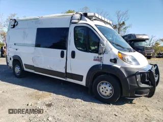2022 Ram ProMaster Cargo with VIN 3C6MRVHG0NE140027, listed as a Copart auction lot 77065884 with 18,876 mi miles and Salvage Title. Bid and sale history available at DreamBid. Image 4.
