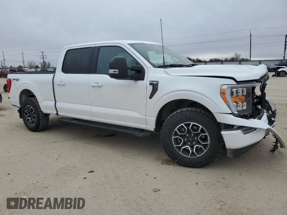 2023 Ford F-150 XL with VIN 1FTFW1E80PFB21597, listed as a Copart auction lot 44261435 with 55,566 mi miles and Salvage Title. Bid and sale history available at carsss.com. Image 4.