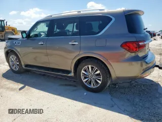 2019 Infiniti QX80 Luxe z VIN JN8AZ2NF2K9688380, wystawiony jako Copart lot #54236905 z przebiegiem 106 518 mil mil oraz Szkoda całkowita • Salvage title. Historia ofert i sprzedaży dostępna na DreamBid. Obrazek 2.