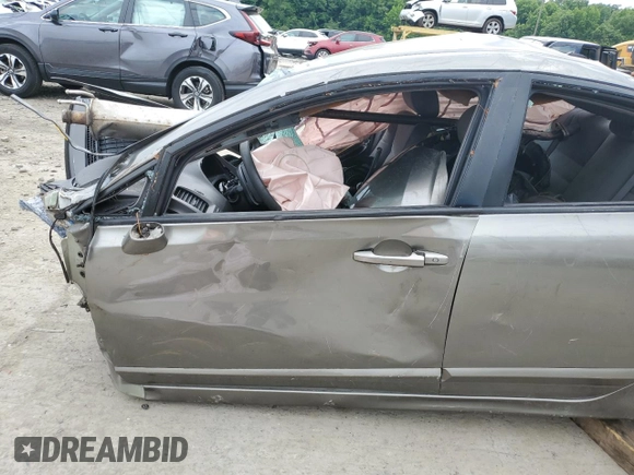 2007 Honda Civic Sdn LX with VIN 2HGFA16587H500074, listed as a Copart auction lot 59231744 with 0 mi miles and Salvage Title. Bid and sale history available at carsss.com. Image 7.