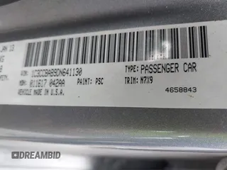 2013 Chrysler 200 LX with VIN 1C3CCBAB9DN641130, listed as a IAAI auction lot 41714609 with 175,465 mi miles. Bid and sale history available at carsss.com. Image 9.