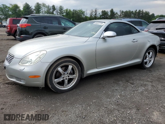2002 Lexus SC 430 z VIN JTHFN48Y020004760, wystawiony jako Copart lot #56487275 z przebiegiem 136 275 mil mil oraz Szkoda całkowita • Salvage title. Historia ofert i sprzedaży dostępna na DreamBid. Obrazek 1.