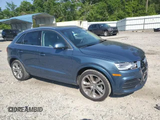 2017 Audi Q3 Premium Plus with VIN WA1JCCFS6HR010183, listed as a Copart auction lot 53792095 with 72,859 mi miles and Salvage title. Bid and sale history available at DreamBid. Image 4.