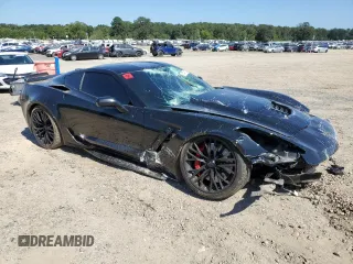 2019 Chevrolet Corvette Z06 2LZ with VIN 1G1YS2D67K5605381, listed as a Copart auction lot 74123374 with 19,094 mi miles and Salvage Title. Bid and sale history available at carsss.com. Image 4.
