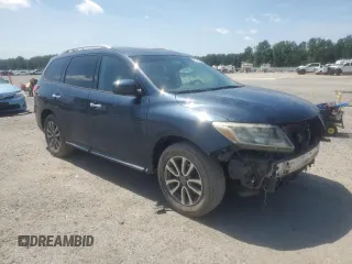 2015 Nissan Pathfinder S with VIN 5N1AR2MN6FC645878, listed as a Copart auction lot 60121285 with 191,449 mi miles and Salvage title. Bid and sale history available at DreamBid. Image 4.