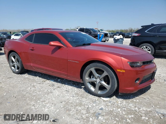 2014 Chevrolet Camaro LT with VIN 2G1FB1E32E9206715, listed as a Copart auction lot 51852915 with 36,392 mi miles and Salvage title. Bid and sale history available at DreamBid. Image 4.