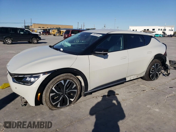2022 Kia EV6 Wind with VIN KNDC3DLC5N5043079, listed as a Copart auction lot 80928934 with 41,075 mi miles and Salvage Title. Bid and sale history available at carsss.com. Image 1.