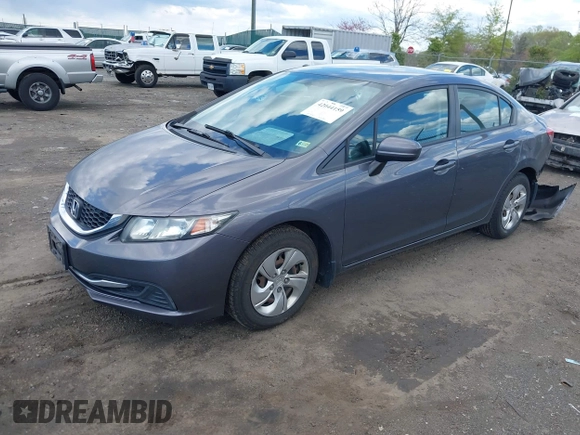 2015 Honda Civic LX with VIN 2HGFB2F55FH543983, listed as a IAAI auction lot 42044159 with 130,266 mi miles and . Bid and sale history available at DreamBid. Image 2.