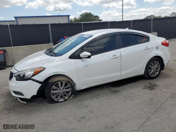 2014 Kia Forte LX with VIN KNAFX4A62E5204645, listed as a Copart auction lot 53580465 with 50,576 mi miles and Salvage Title. Bid and sale history available at carsss.com. Image 1.