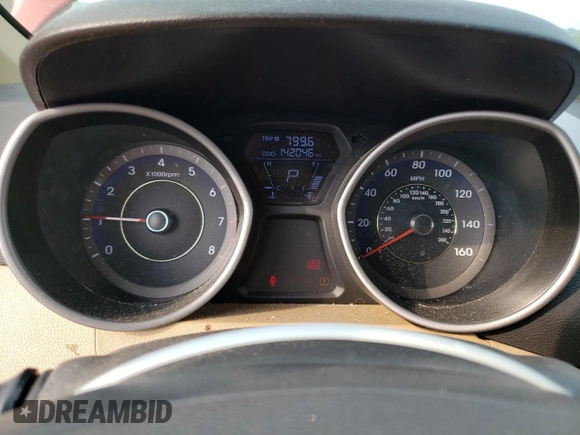2011 Hyundai Elantra GLS with VIN KMHDH4AE1BU098653, listed as a Copart auction lot 61026235 with 142,046 mi miles and Clean title. Bid and sale history available at DreamBid. Image 9.