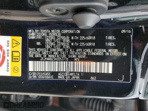 2017 Lexus NX 200t with VIN JTJYARBZ2H2053778, listed as a Copart auction lot 51748035 with 145,130 mi miles and Salvage Title. Bid and sale history available at DreamBid. Image 14.