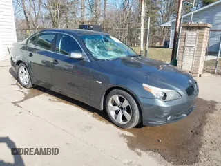 2004 BMW 5 Series 530i with VIN WBANA735X4B066047, listed as a IAAI auction lot 41791005 with 147,534 mi miles. Bid and sale history available at carsss.com. Image 1.