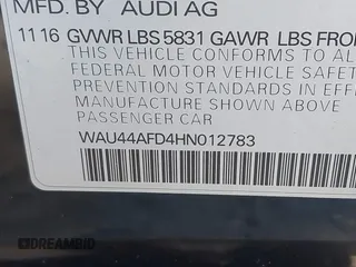 2017 Audi A8 с VIN WAU44AFD4HN012783, выставлен на аукционе IAAI как лот 41303322 с пробегом 90 879 миль миль и . История ставок и продаж доступна на DreamBid. Изображение 9.