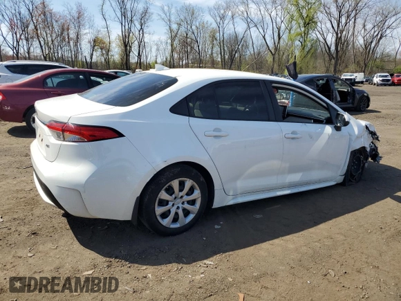 2021 Toyota Corolla LE with VIN JTDEPMAE3MJ149294, listed as a Copart auction lot 53946545 with 54,138 mi miles and Salvage Title. Bid and sale history available at carsss.com. Image 3.