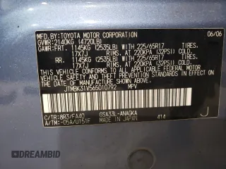 2006 Toyota RAV4 Limited with VIN JTMBK31V565010792, listed as a Copart auction lot 88318775 with 172,239 mi miles and Salvage Title. Bid and sale history available at carsss.com. Image 13.