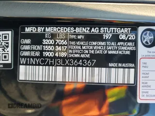 2020 Mercedes-Benz G 63 AMG with VIN W1NYC7HJ3LX364367, listed as a Copart auction lot 87410784 with 6,047 mi miles and Salvage title. Bid and sale history available at DreamBid. Image 13.