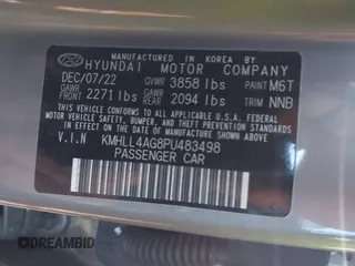 2023 Hyundai Elantra SE with VIN KMHLL4AG8PU483498, listed as a IAAI auction lot 41631316 with 103,736 mi miles and . Bid and sale history available at DreamBid. Image 9.