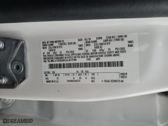 2019 Lincoln MKC Standard with VIN 5LMCJ1D92KUL01799, listed as a Copart auction lot 43443445 with 70,443 mi miles and Salvage Title. Bid and sale history available at carsss.com. Image 13.