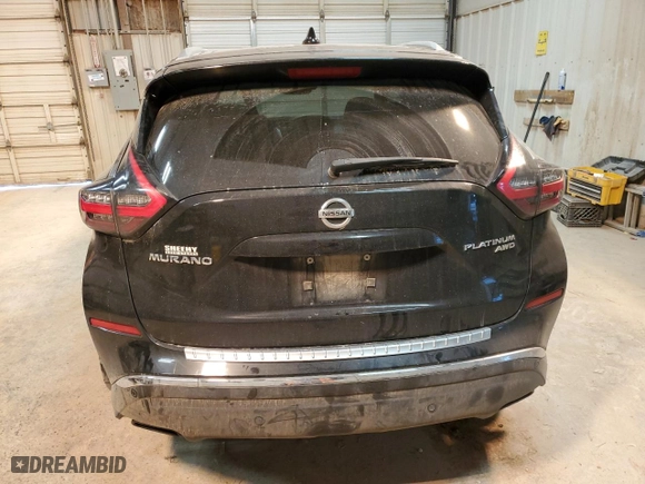 2020 Nissan Murano Platinum with VIN 5N1AZ2DS7LN114680, listed as a Copart auction lot 42124205 with 91,975 mi miles and Salvage Title. Bid and sale history available at carsss.com. Image 6.