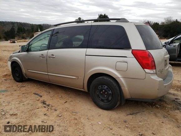2005 Nissan Quest SE with VIN 5N1BV28U95N100939, listed as a Copart auction lot 44233585 with 0 mi miles and Salvage Title. Bid and sale history available at carsss.com. Image 2.